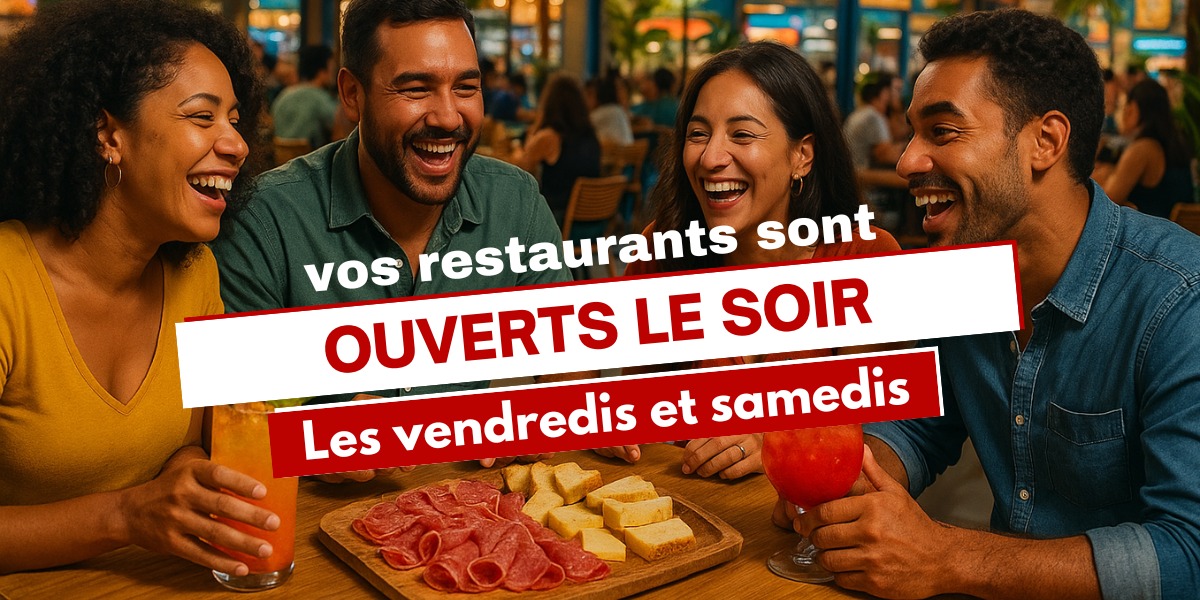 Soirée shopping… puis dîner prolongé : les restaurants du CAP SACRE COEUR sont ouverts après 20h