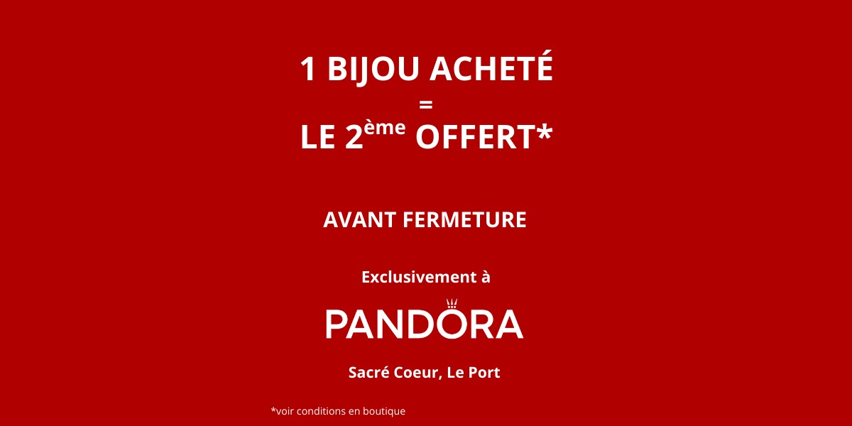 1 BIJOU ACHETÉ = LE 2ème OFFERT* ✨