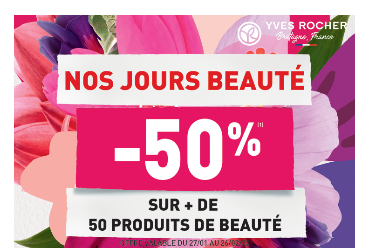 -50% sur + de 50 produits de beauté *