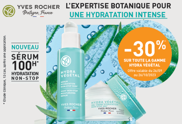 Lancement Hydra Végétal : 30% sur toute la gamme !