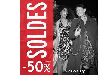 😍 Soldes à partir de -50% chez Orsay !*