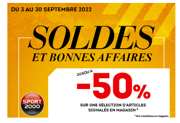 Les Soldes SPORT 2000 !